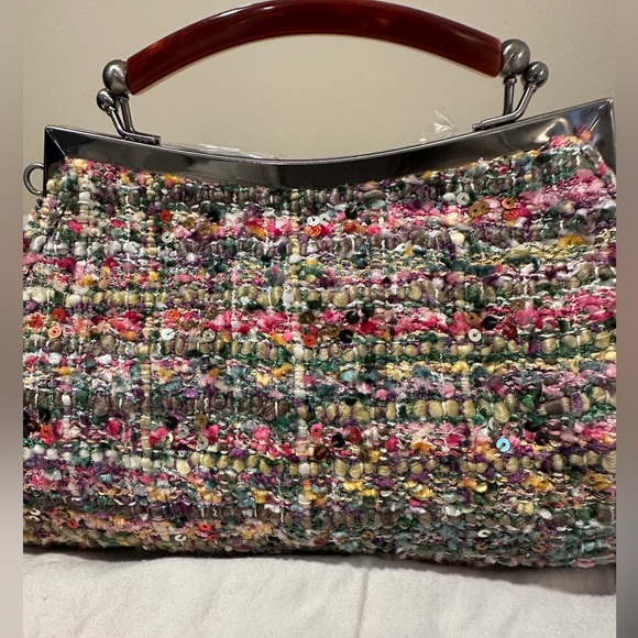 NWOT-Patricia Nash Conselice Boucle Small
Frame Crossbody Dark Purple - Picture 3 of 5